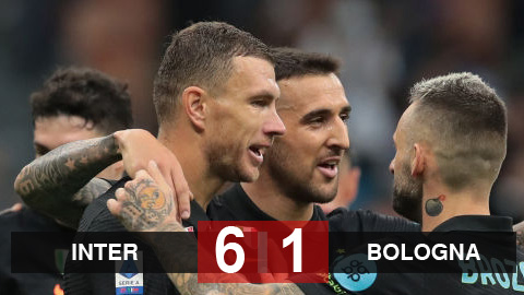 Inter thắng tưng bừng với tỷ số 6-1